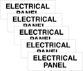 All Quality Basic Electrical Panel Sign - Fire Regulation Safety Compliance Sign - White - Medium (5 Pack)