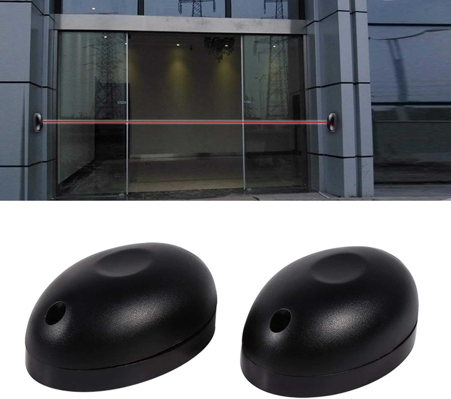 1 Pair 20m Infrared Photoelectric Beam Alarm, Security Light Barrier Sensor Detector for Home Door Window Outdoor Security