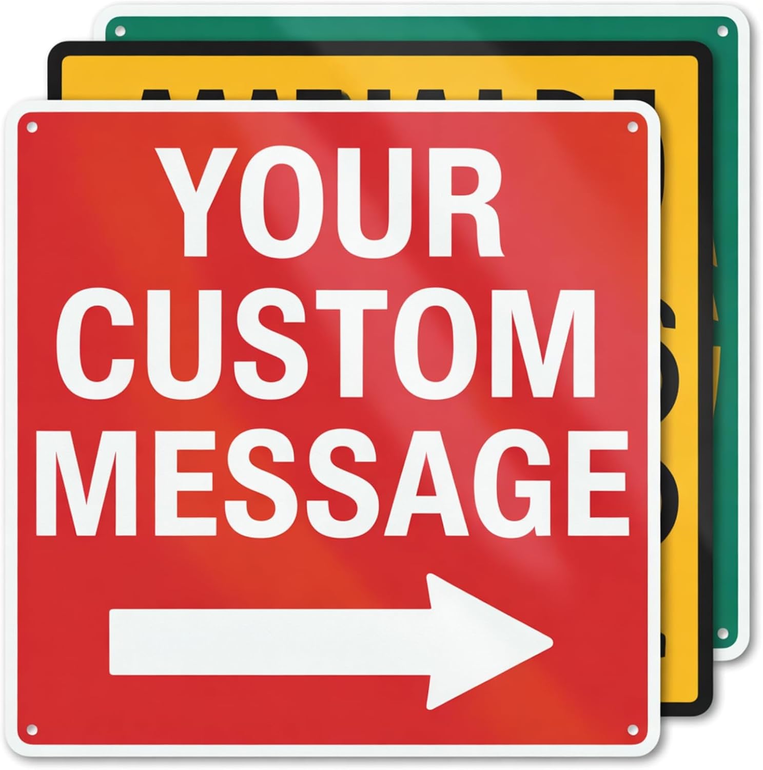 Custom Metal Left or Right Arrow Sign – 8x8 Inches Rust Free .040 Aluminum, Fade Resistant, Personalized Outdoor Sign for Business Workplace Office Home