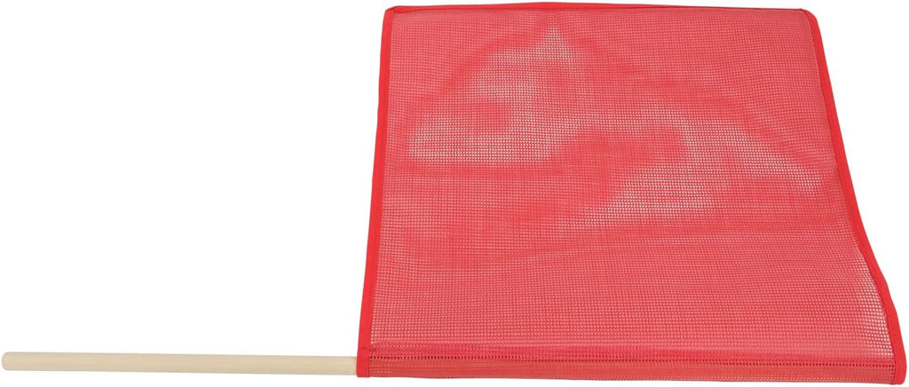 Mytee Products Red Safety Flags for Trucks with Dowel, DOT Compliant - 18 Inch x 18 Inch High Visibility Vinyl Mesh Warning Flags, 8 Pack