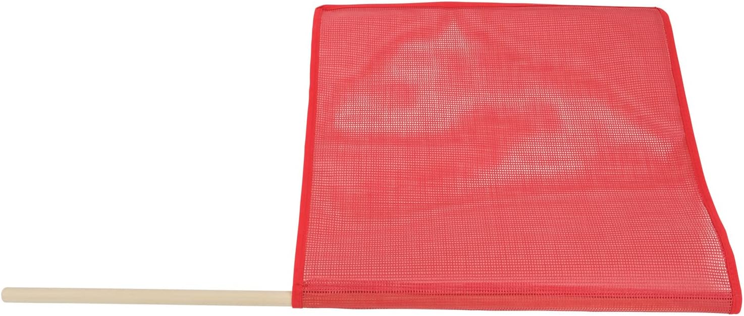 Mytee Products Red Safety Flags for Trucks with Dowel, DOT Compliant - 18 Inch x 18 Inch High Visibility Vinyl Mesh Warning Flags, 8 Pack