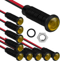 10pcs LED Plastic Indicator Pilot Light 110VAC Mounting Hole Size 6mm(Orange)