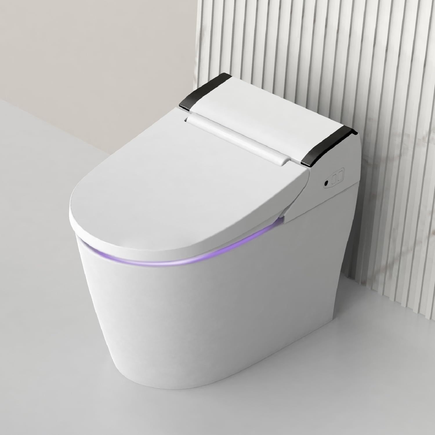 VOVO STYLEMENT TCB-8100N Smart Toilet for bathrooms, Elongated One Piece Toilet with Soft Close Lid, Auto Dual Flush, Heated Seat, Made in Korea
