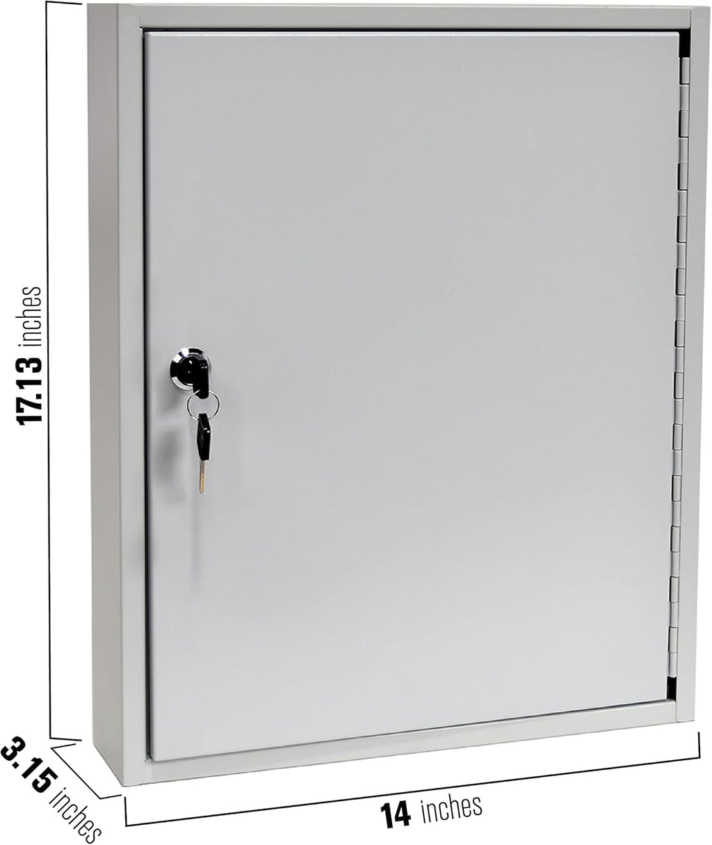 BankSupplies STEELMASTER 110 Key Cabinet - Single Lock Control Key Box - Welded 22 Gauge Steel Construction - Scratch Resistant - Write-On Key Tags for Easy Identification