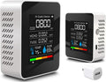 Indoor Air Quality Monitor, Professional Portable Detector & Accurate CO2, TVOC, HCHO, Humidity& Temperature Particle Counter, for Home, Office, Plants and Pets, 5-in-1 Air Detector