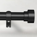 Time Forest Black Curtain Rods for Windows 32 to 150 Inch (2.6-12.5 Feet), 1 Inch Diameter Adjustable Heavy Duty Extra Long Curtain Rod, Modern Style Indoor Outdoor Window Drapery Rods with End Caps