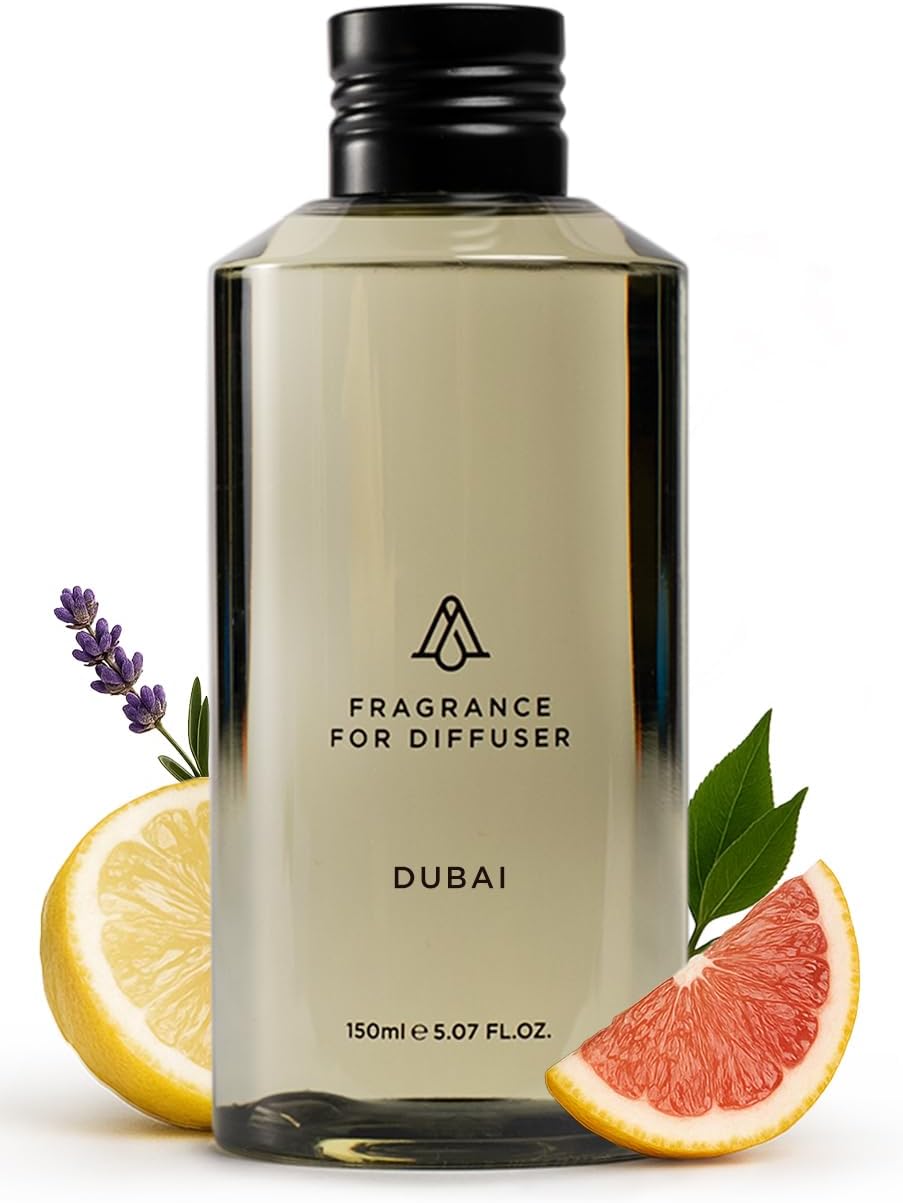 AromaPlan Hotel Scents Dubai 5 Fl Oz (148ml), Home Luxury Aroma & Hotel Fragrance Diffuser Oil- Hotel Diffuser Oil for Aromatherapy- USA Made, Bigger Bottle, Bolder Aroma & Longer Lasting