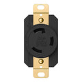 ENERLITES NEMA L6-30R Flush Mounting Locking Receptacle for Generator, Twist Lock Outlet, 30 Amp, 250 Volt, 2 Pole, 3 Wire Grounding, Industrial Grade Heavy Duty, UL Listed, 66460-BK, Black