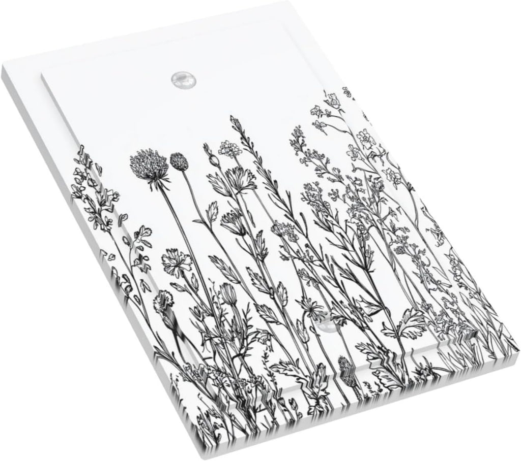 Light Switch Cover Plate Floral Wildflower Rustic Plant Leaves 1 Gang No Device Blank Electrical Wall Plates Faceplate Decorative Switch Plate For Farmhouse Cabin Decor
