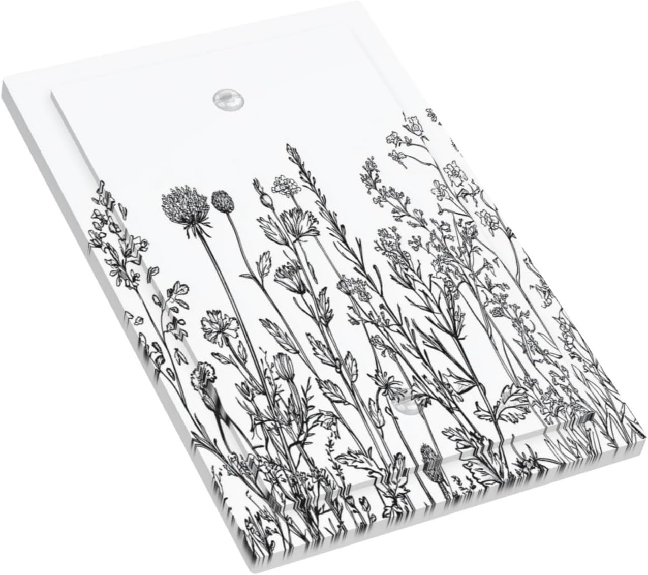 Light Switch Cover Plate Floral Wildflower Rustic Plant Leaves 1 Gang No Device Blank Electrical Wall Plates Faceplate Decorative Switch Plate For Farmhouse Cabin Decor
