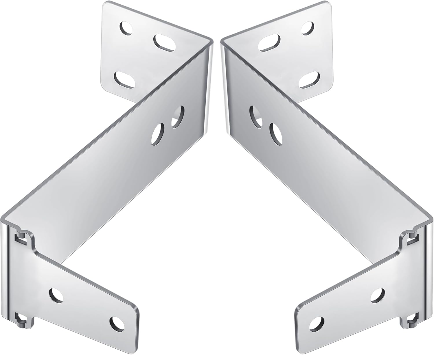 2PCS Garage Door Sensor Bracket Compatible with GSTB-R STB-BL Garage Door Sensors Replacement, Sturdy Metal, Wall Mount, Silver