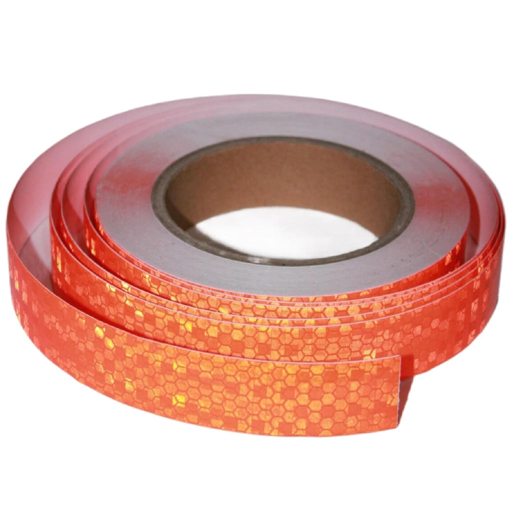 Reflective Tape Orange 1 inch, Outdoor Waterproof High Visibility Warning Industrial Marking Tape, Safety Stickers (68 feet)