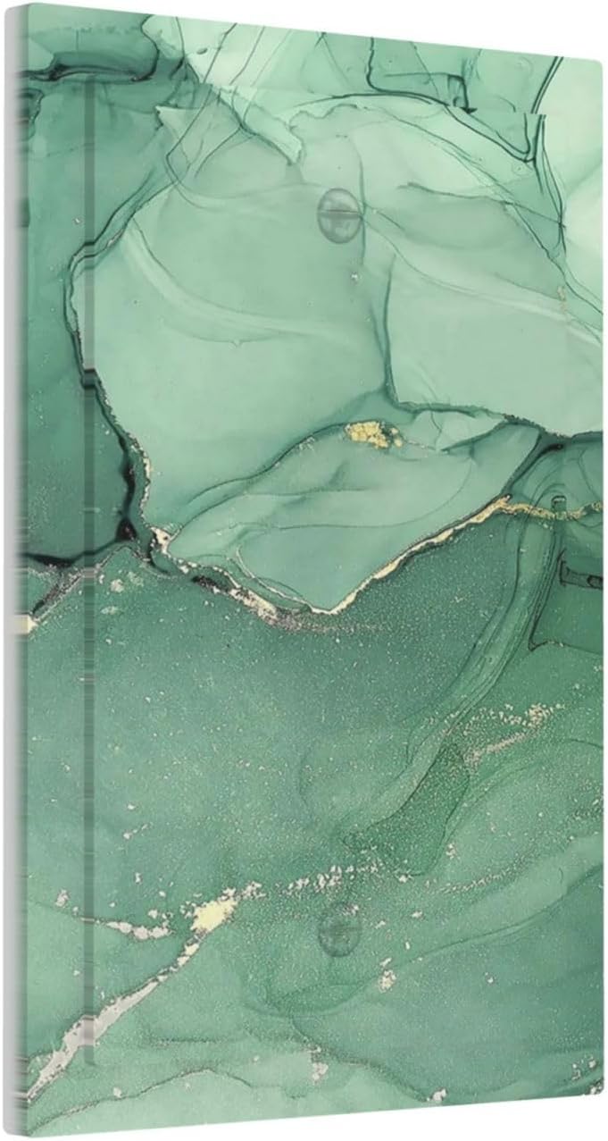 Light Switch Cover Plate Simple Green Marble 1 Gang No Device Blank Electrical Wall Plates Faceplate Decorative Switch Plate for living Room Office Decor