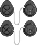 2 Pack Latest Baseball Style Child Safety Refrigerator Lock with 3 Digit Combination Code; Baby Proofing Cabinet Latches for Fridge, Closet, Drawer & Freezer (Black)