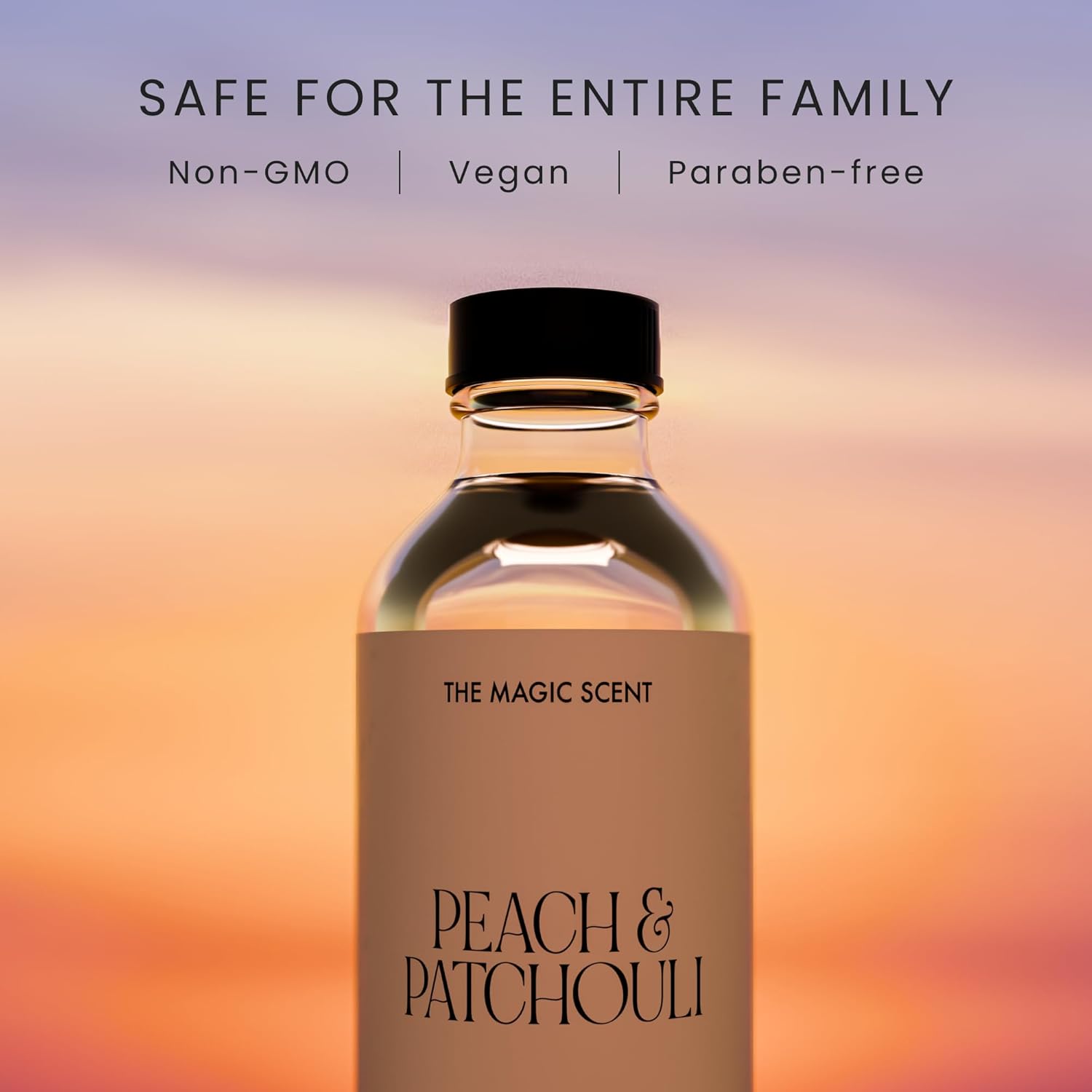 The Magic Scent Peach & Patchouli Diffuser Oil - Hotel & Home Luxury Scents - Diffuser Oil Scents for Home Designed for Use in All Diffusers - 4 fl oz, 120 mL