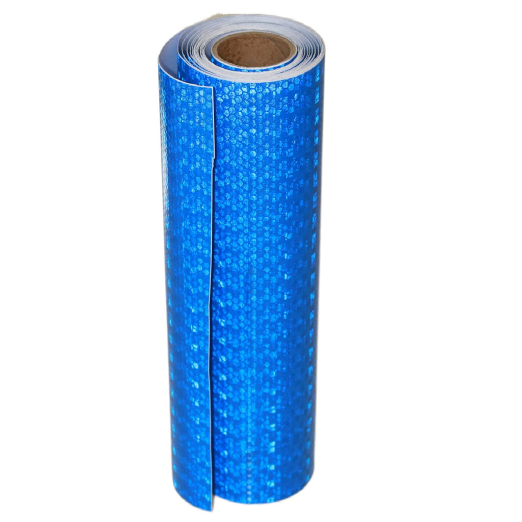 Reflective Tape Blue 10 inch, Outdoor Waterproof High Visibility Warning Industrial Marking Tape, Safety Stickers (11 feet)