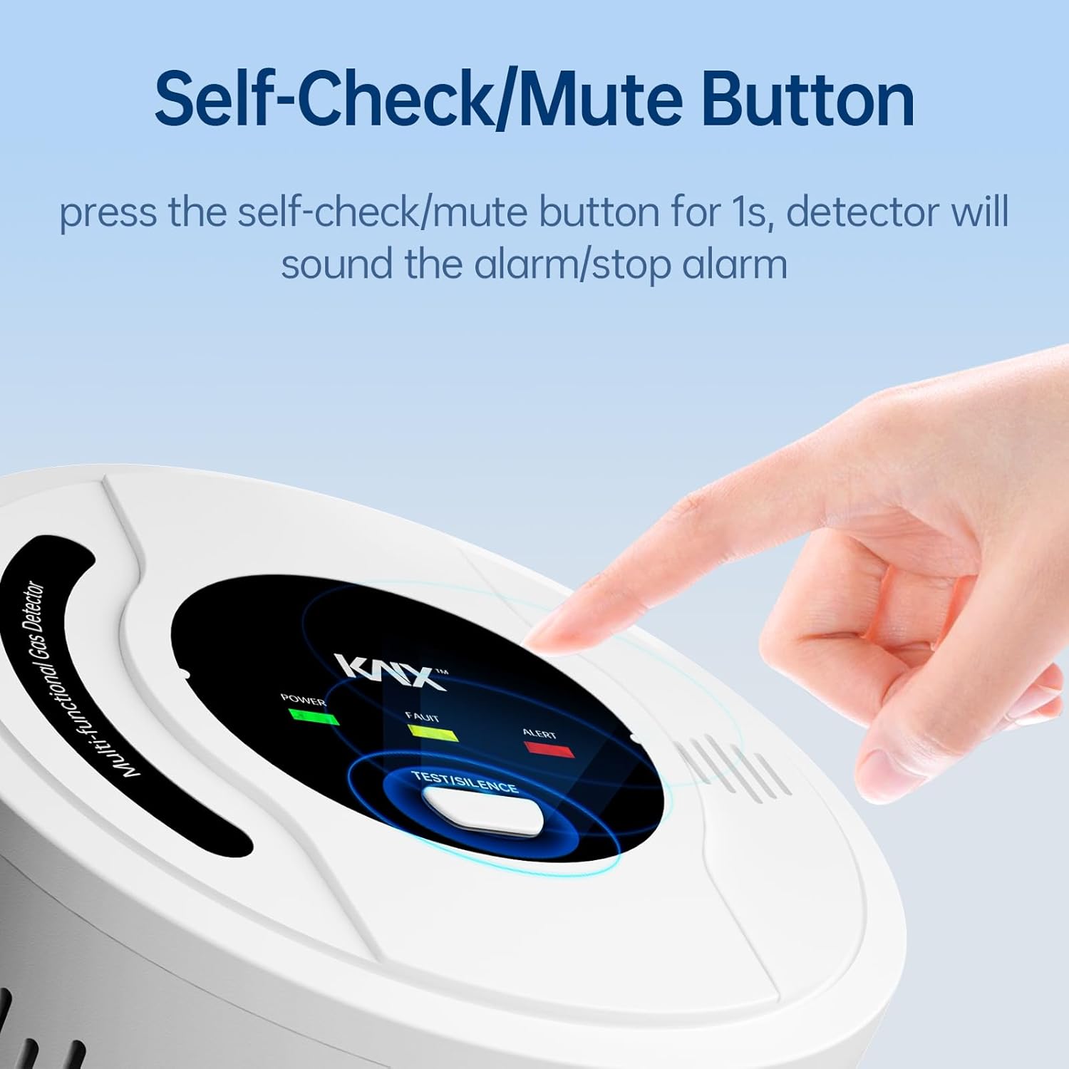 4-in-1 Carbon Monoxide Detectors, Smoke Detector, Natural Gas Detector, Propane Detector, CH4/LPG/Smoke and Carbon Monoxide Detector,Battery Powered,LED Indicator,Natural Gas Leak Detector for Home,RV