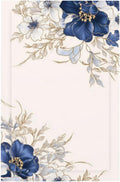 Decorative Light Switch Cover Plate Rustic Blue Beige Flower Peony Floral 1 Gang No Device Single Blank Outlet Covers Wall Plates for Electrical Outlets Faceplate for Bedroom Home Decor