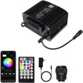 AZIMOM 2-in-1 Twinkle 12W Fiber Optic Starlight Box with Pure White Meteor, Sound Activated APP/Remote RGBW Light Source Driver Pure White Shooting Star for Car Home Star Lighting Decor