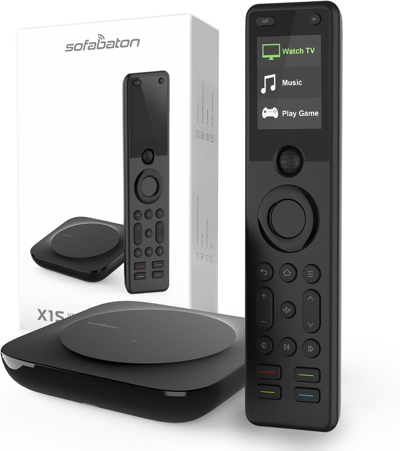 SofaBaton X1S Universal Remote Control with Hub & App, All-in-One Universal Remote for Smart TVs, DVD, Blu-Ray, STB, Projector & More, Custom Activities, Compatible with Alexa/Google Assistant