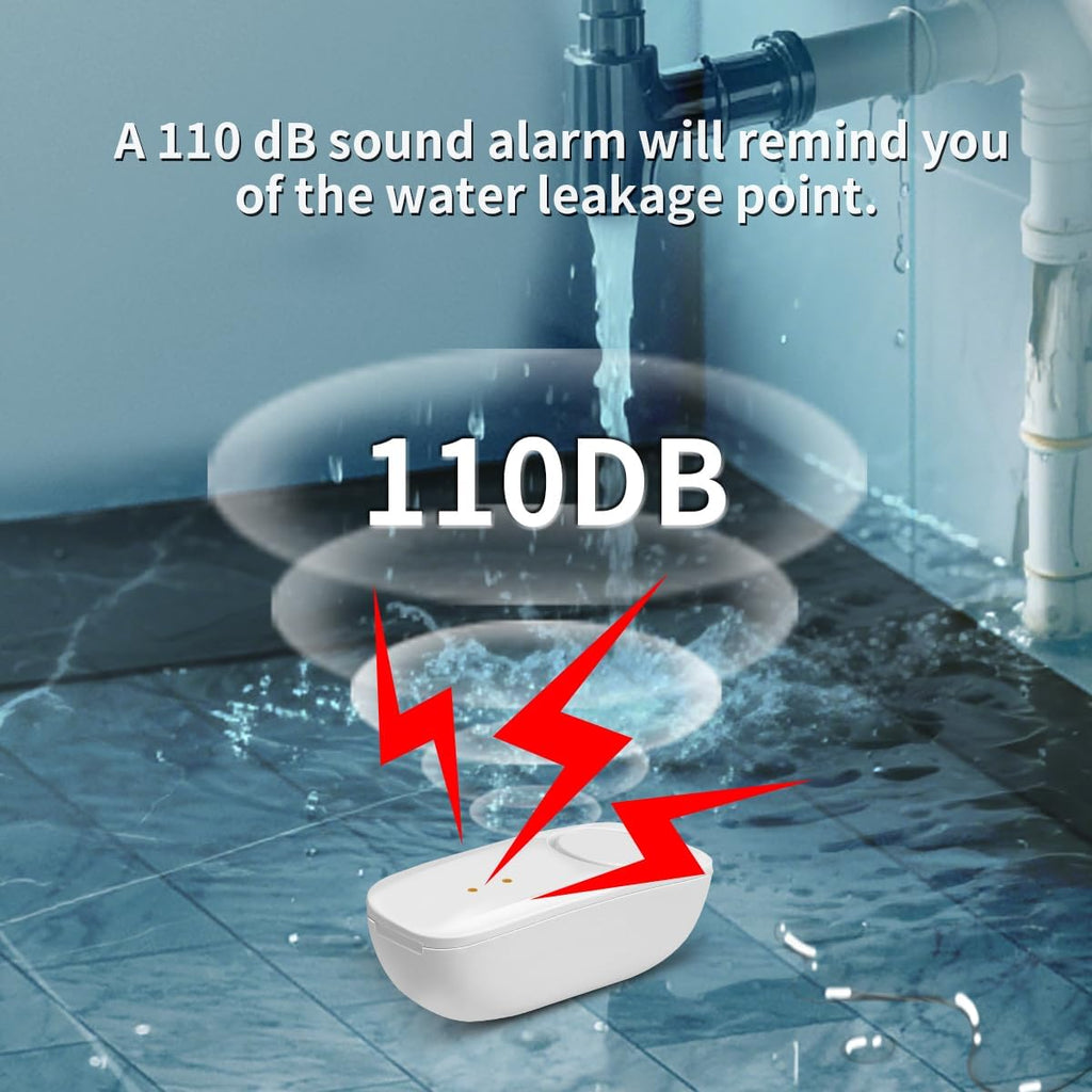 Water Leak detectors for Home 3 Packs,2000ft/600m Ultra-Long Range Water Leak Detector,110dB Siren & Instant App Alerts,Suitable for Home, Basement, Kitchen