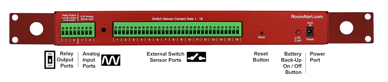 Room Alert 32S Proactive Secure Environment Monitor - Essentials Bundle (Monitor Plus 8 Additional Sensors)