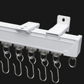 Curtain Track for Ceiling or Wall, Heavy Duty Aluminum Alloy with Smooth Sliding, Easy to Install, White, 3ft To 12ft