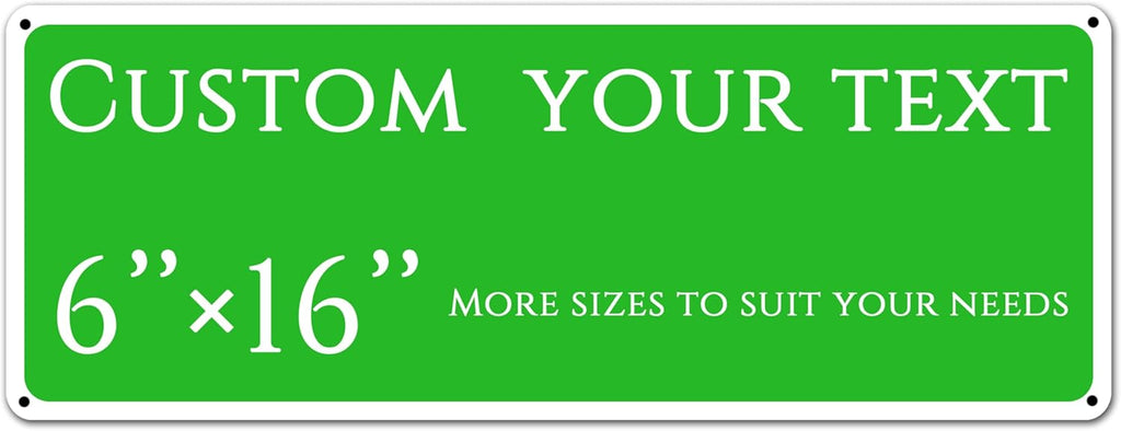 custom street sign,Custom Sign, Aluminum Weatherproof Metal Sign Multiple Sizes, Reflective,Customize for Office, Business, Workplace, office, Home, Delivery Signs(6 * 16 Inch)