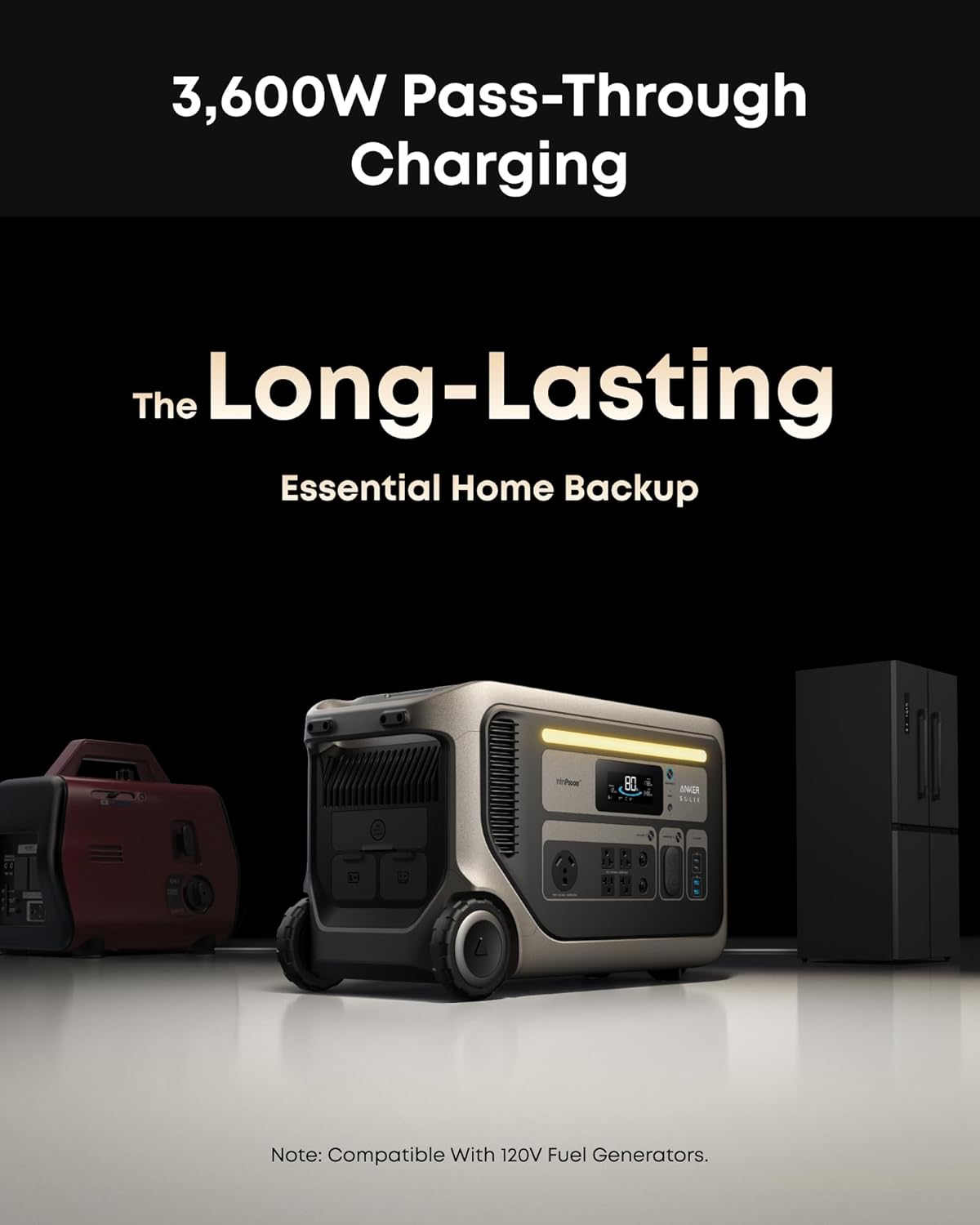 Anker SOLIX F3000 Portable Power Station and BP3000 Expansion Battery, 6kWh, 6,000W Recharging, Solar Generators for Home Use, For Power Outages, Camping, RVs, and Emergencies
