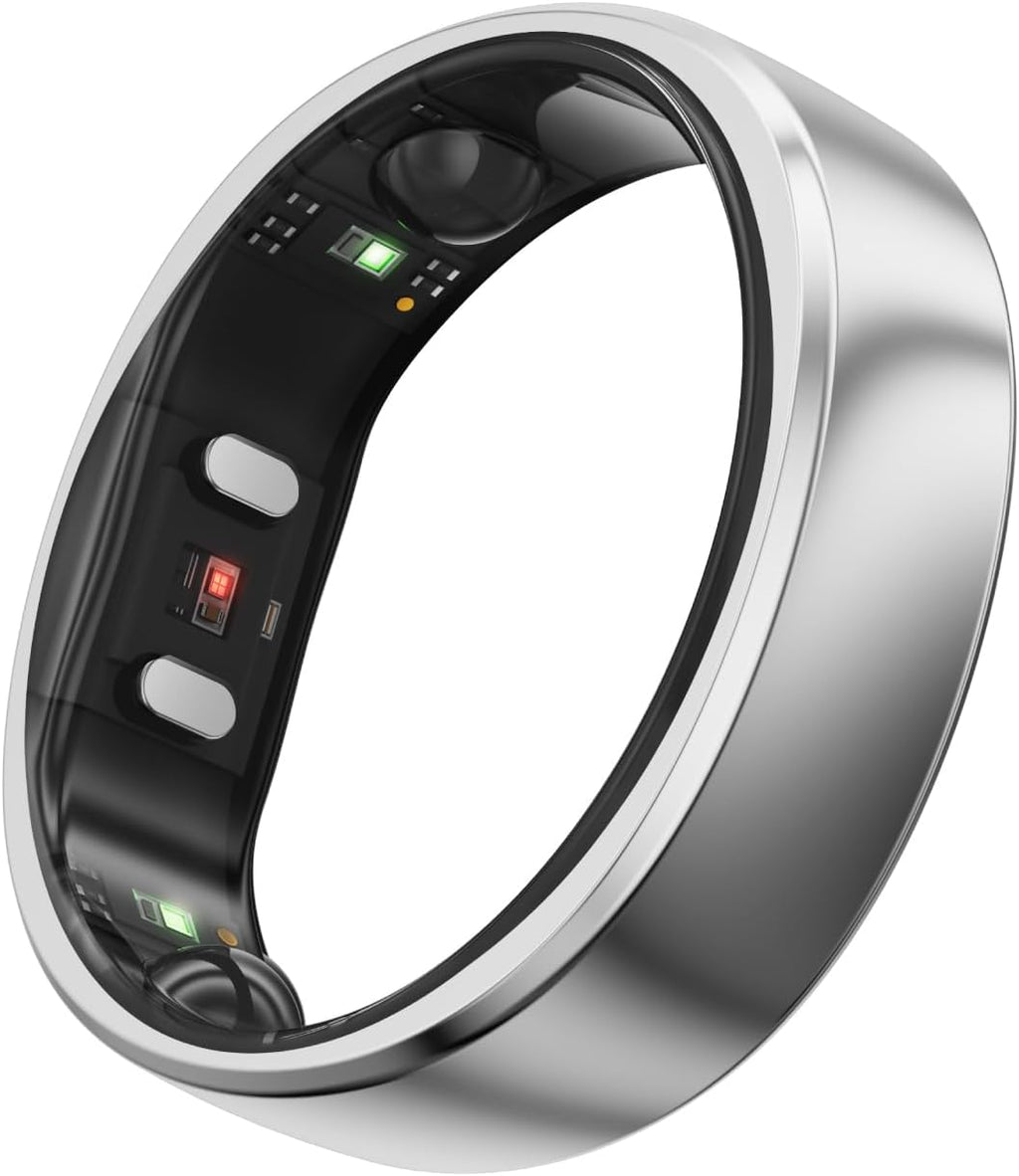 RingConn Gen 2, World’s First Smart Ring with Sleep Apnea Monitoring, No APP Subscription, 12-Day Battery Life, Stress/Heart Rate/Women's Health Tracker, Android & iOS Compatible (Silver, Size 11)