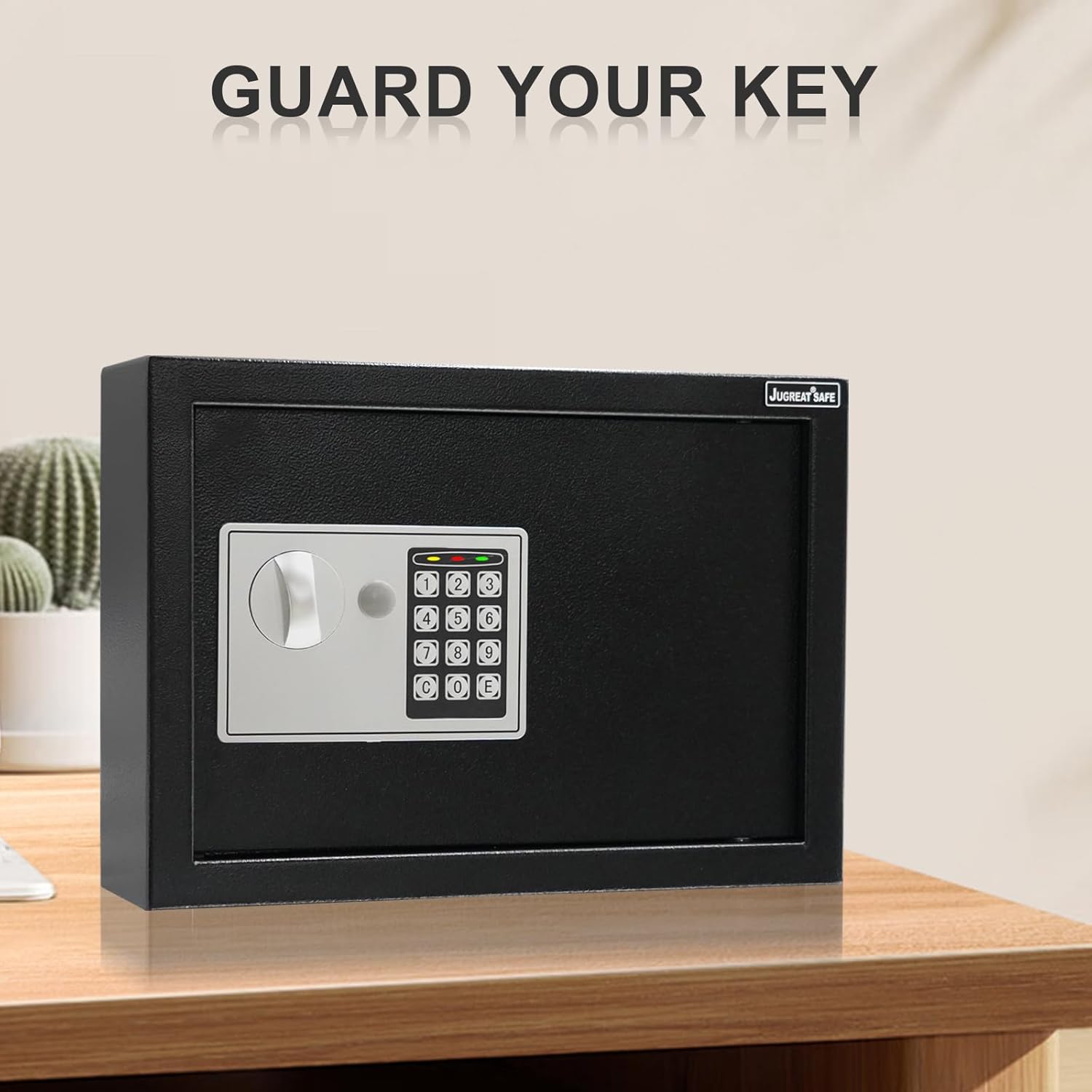 JUGREAT 60 Keys Cabinet with Sensor Light,Electronic Key Safe,Pin Code Keyless Storage Box for Keys,Secure Wall Mount Safe with 60 Key Tags