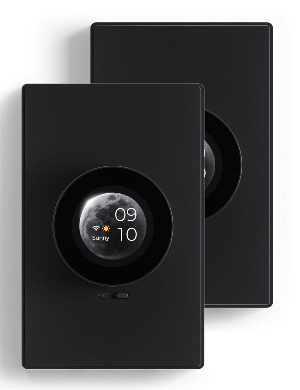 ELEGRP WiFi Smart Rotary Traic Dimmer with 1.8 inch TFT Display Screen, Single Pole, Needs Neutral Wire, 2.4GHz Wi-Fi, Compatible with Alexa and Google Home, No Hub Required, UL Listed, 2 Pack, Black