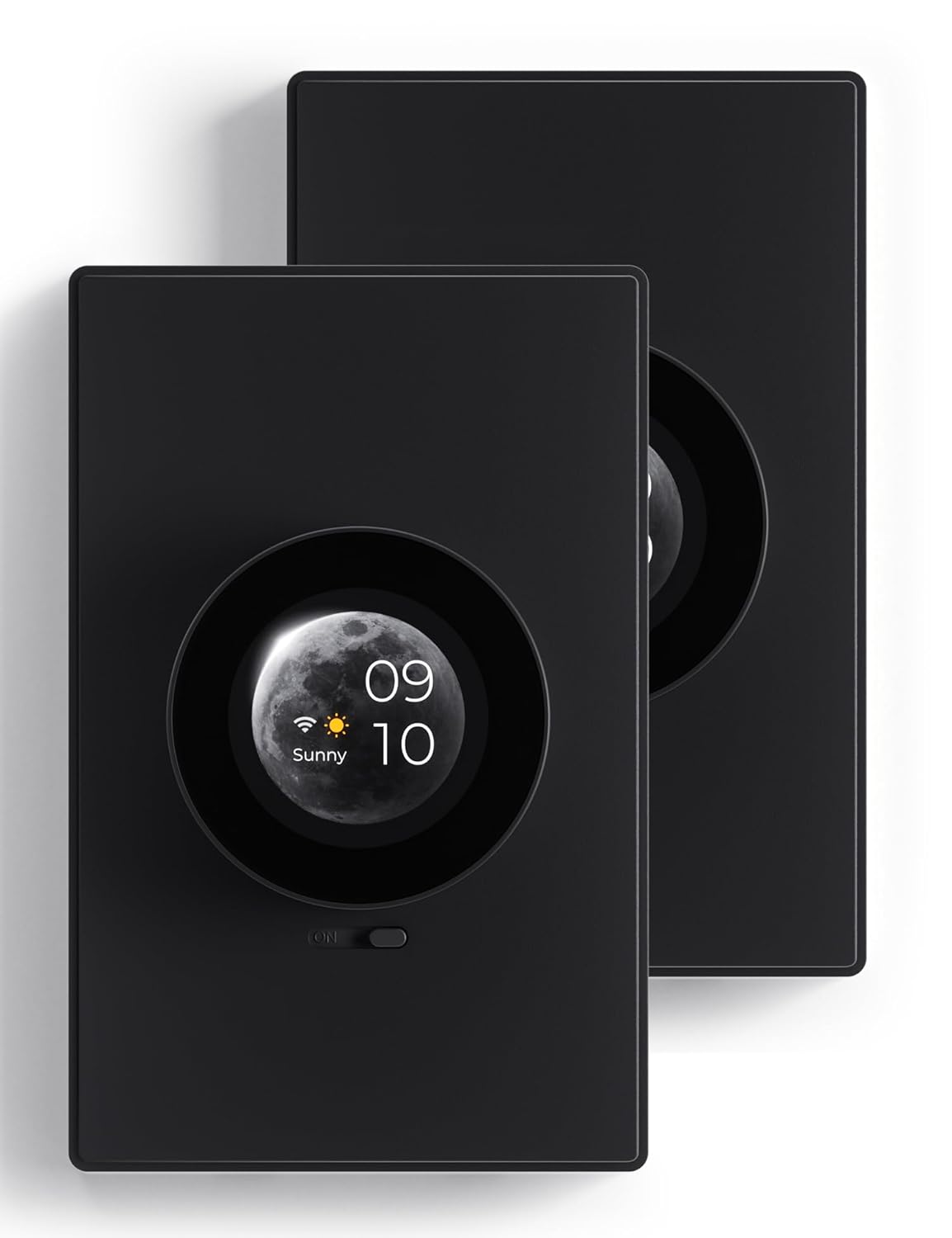 ELEGRP WiFi Smart Rotary Traic Dimmer with 1.8 inch TFT Display Screen, Single Pole, Needs Neutral Wire, 2.4GHz Wi-Fi, Compatible with Alexa and Google Home, No Hub Required, UL Listed, 2 Pack, Black