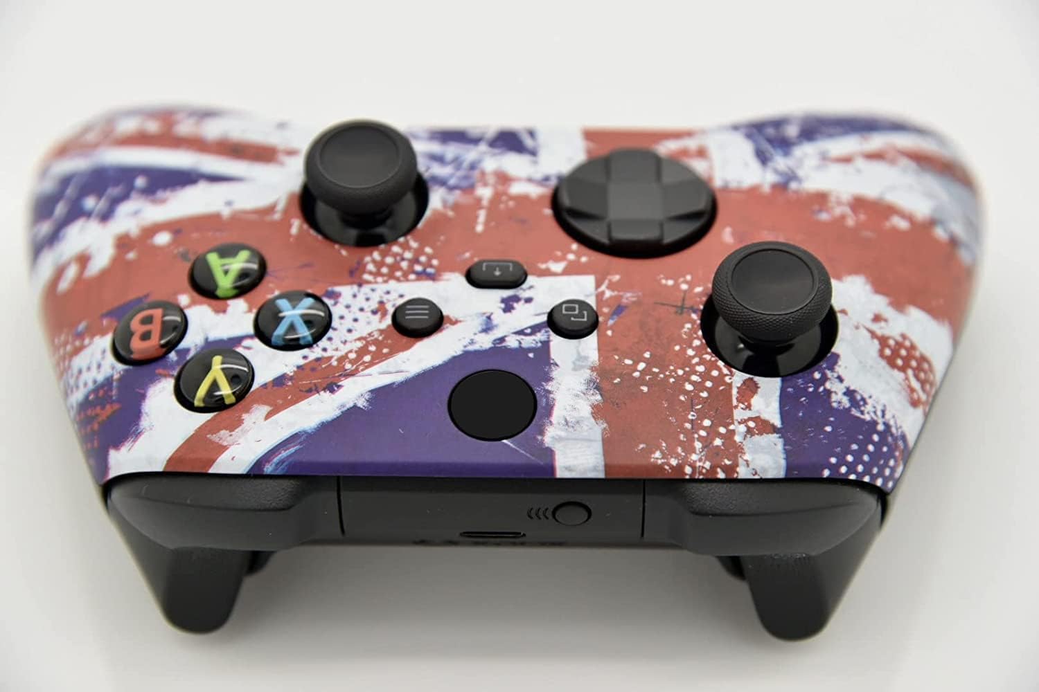 Hand Airbrushed Fade Custom Controller Compatible with Xbox Series X/S & Xbox One (U.K Flag)