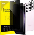JETech Privacy Screen Protector for Samsung Galaxy S23+ / S23 Plus 5G 6.6-Inch with Camera Lens Protector, Anti-Spy Tempered Glass Film, Fingerprint ID Compatible, 2-Pack Each
