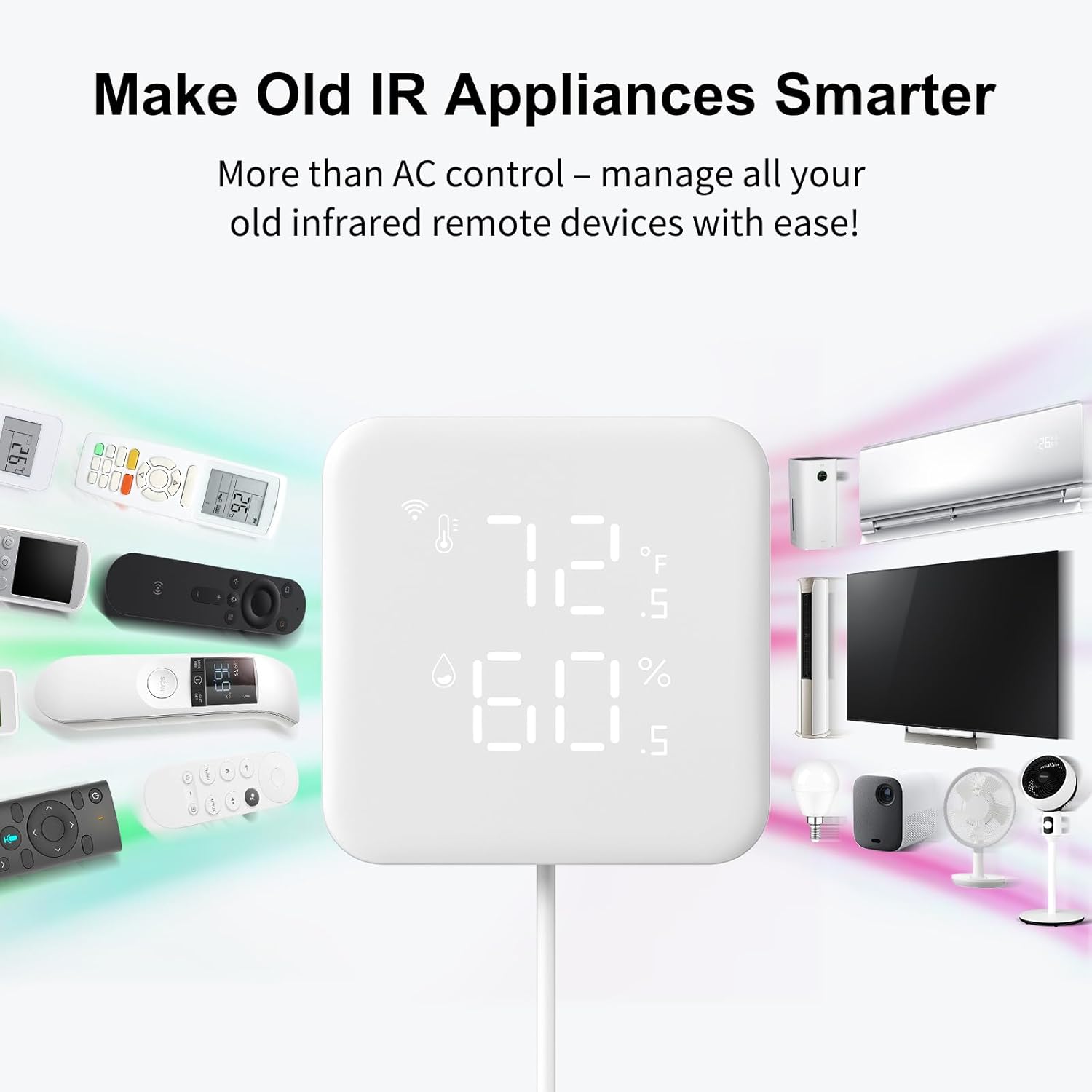 WOOX Smart Air Conditioner Controller, WiFi IR Remote Control for Mini Split, Portable, Window AC & Heat Pumps, Home Automation Controllers, Quick & Easy DIY Installation, Compatible with Alexa/Google