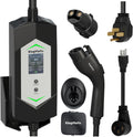 40 Amp J1772/Tesla Level 2/1 Portable EV Charger with 25FT Cable, 240V NEMA 14-50 Plug & 120V NEMA 5-15 Adapter, J1772 car Connector & Tesla NACS Adapter as Tesla Charger