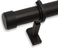 BlastHome® Non-Adjustable Luxury Curtain Rods for Windows, 1 ¼” Rod Set, 10 foot Fixed Length (Three Rods Connect for a Seamless Look), Brushed Dark Brown