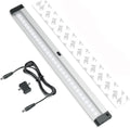 EShine 12 inch LED Dimmable Under Cabinet Lighting Strip with Hand Wave Motion Sensor, Black, with Accessories (No Power Supply Included), Cool White (6000K)