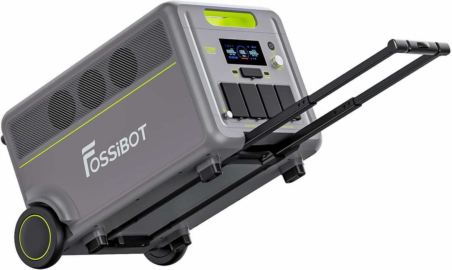 FOSSiBOT F7200 5222Wh Power Station, 120/240V 7200W AC Output, LiFePO4 Battery Expandable to 15666Wh, 2H Fast Charge, Portable Solar Generator for Home Backup Use, Emergency, Camping, RV