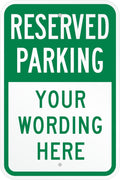 SmartSign "Reserved Parking, Your Text" Custom Sign | 12" x 18" Aluminum, Made in USA