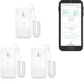 YoLink Smart Wireless Thermometer Hygrometer, 3-Pack, Wide Temp Range for Freezer, Fridge, Green House, Pet Cage, App Alerts, Emails, Text/SMS alerts, 5 Years Battery Life- Hub Required