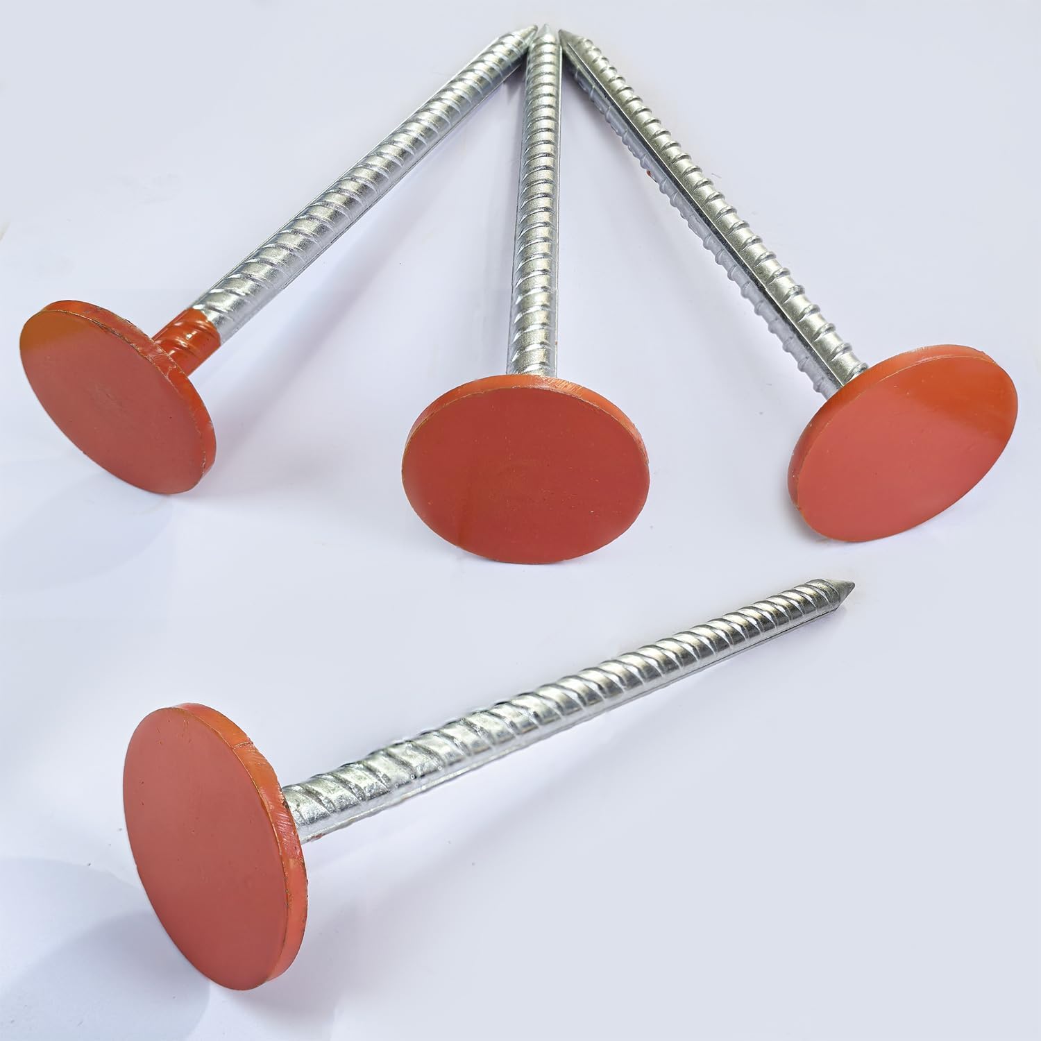 Rebar Survey Marker Stakes, 12 Inch Long - 1.35 LB Heavy Duty, Hi-Vis Orange (8 Pack)