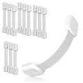3M Adhesive Child Safety Strap Locks by Baby Proof Me, Baby Latches for Cabinets, Dishwashers, Fridges, Ovens and Trash Cans, Stain Free Toilet Lock (12 Safety Latches)