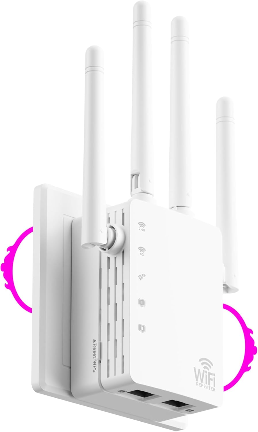 WiFi Extender, WiFi Extender Signal Booster Dual-Band(5.0G&2.4G) AC1200Mbps 10X Faster WiFi 6 Coverage to 13888 sq. ft & 150+ Devices, WiFi Range Extender, WiFi Booster Extender for Home