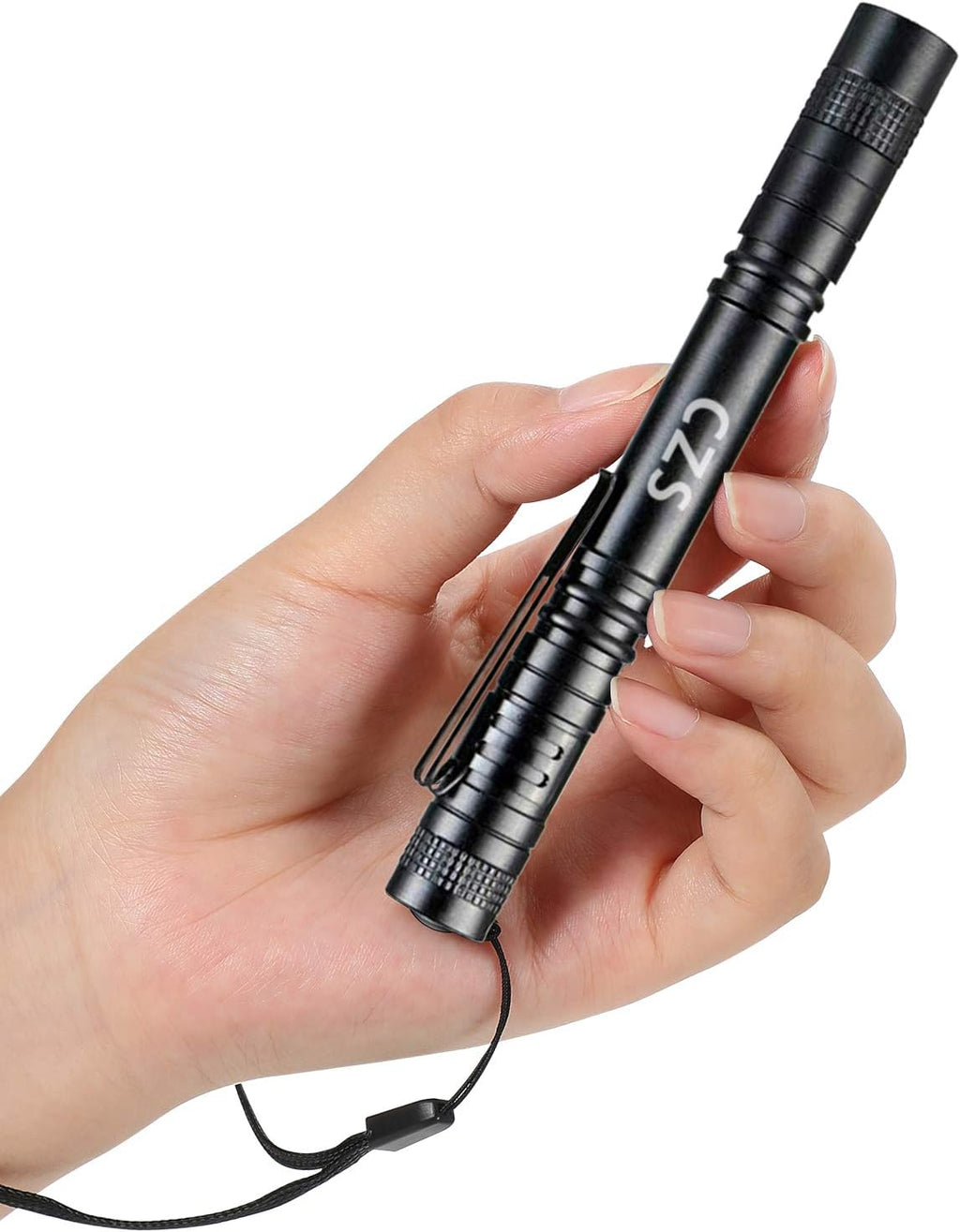 CZS LED Flashlight Penlight 1000 Lumens Battery-Powered Handheld Pen Light Pocket Torch Powered by 2AAA Battery,5 PCS (Battery Not Included)