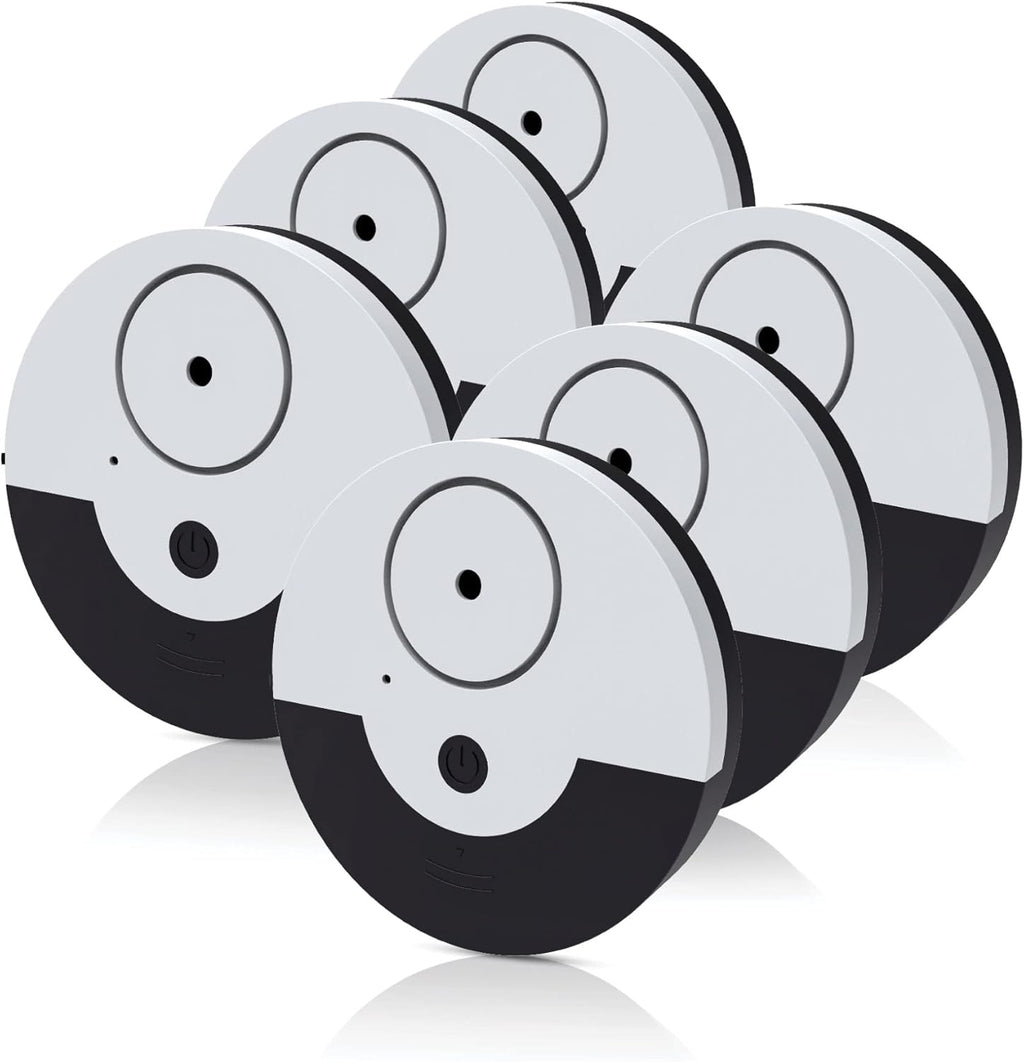 CATSONIC Premium Window Alarm Device Set - Extra Loud 130dB Alarm & Vibration Sensors - Universal Compatibility & Easy Installation - Great for Home, Office & RV Security (6 Set Black)