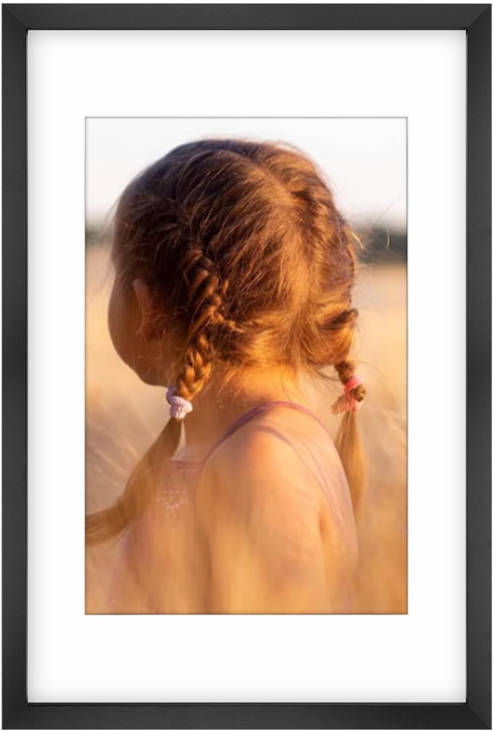 Golden State Art, 16X24 Picture Frame with Mat for 12X18 - High Definition Glass Wall Mounting Horizontal Vertical Display (Black, 1 Pack)