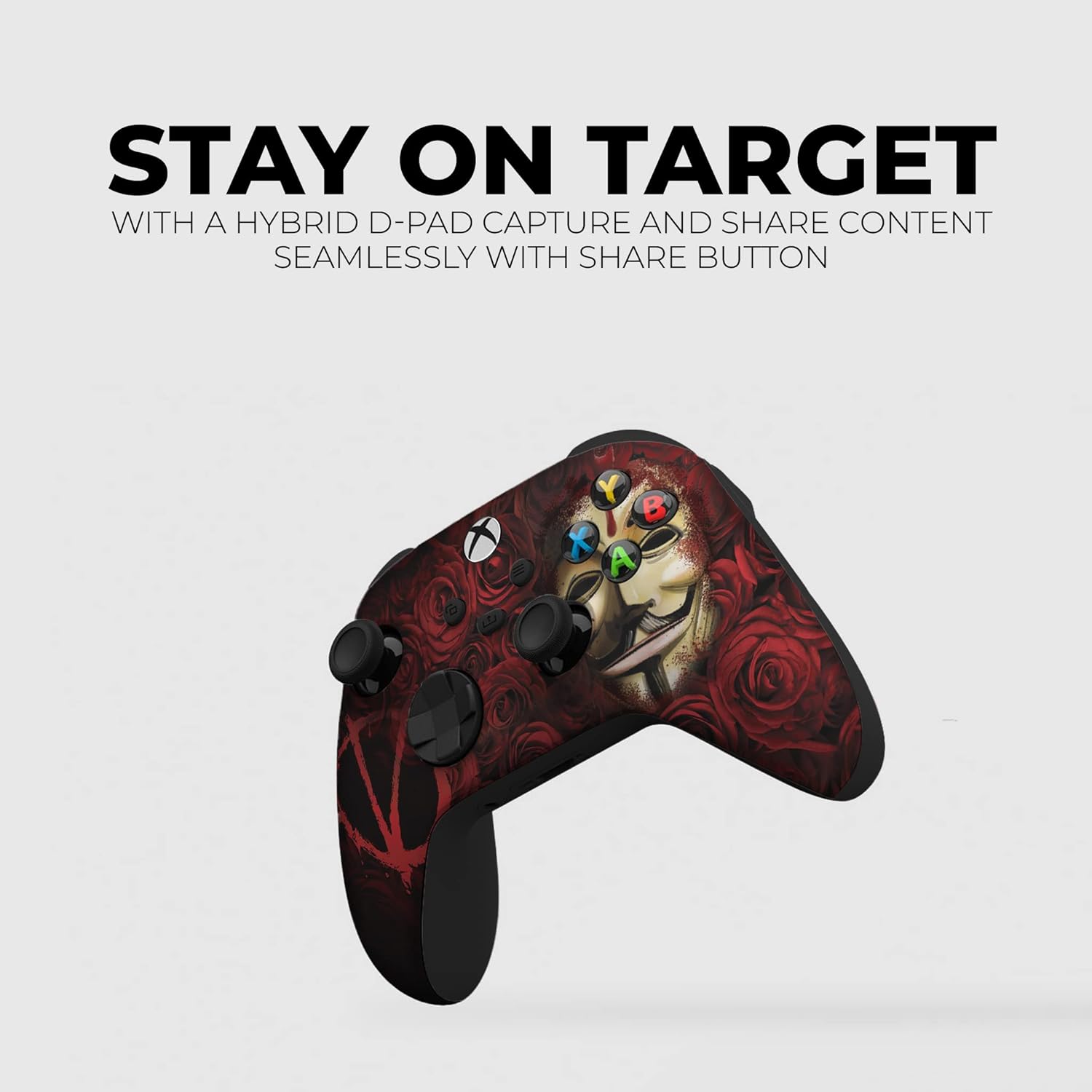 DreamController V For Venddeta Custom X-box Controller Wireless compatible with X-box One/Series X/S Proudly Customized in USA with Permanent HYDRO-DIP Printing(NOT JUST A SKIN) (MODDED)