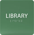 6" X6" Library Sign - ADA Compliant Tactile Graphics Grade 2 Braille Text Acrylic Wall Sign - Quiet zone, Information Convey, Group Study Room Door Signs for Office, School, Home